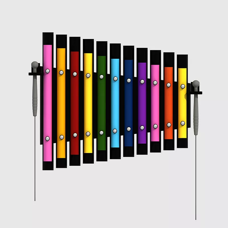 Instrumento musical de juguete de percusión de metal de pared